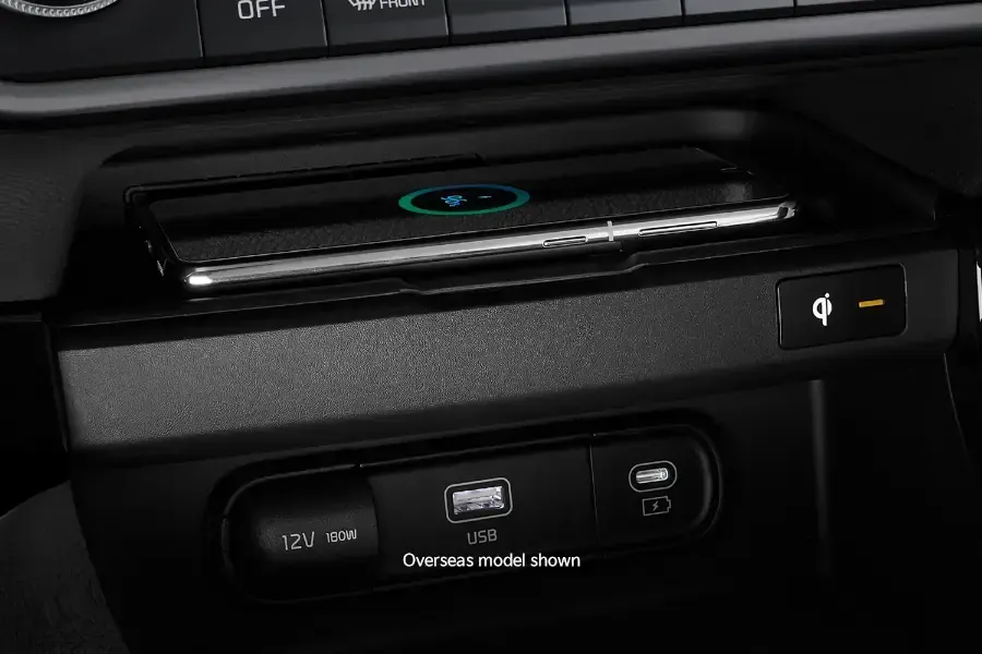 kia seltos fast wireless phone charging