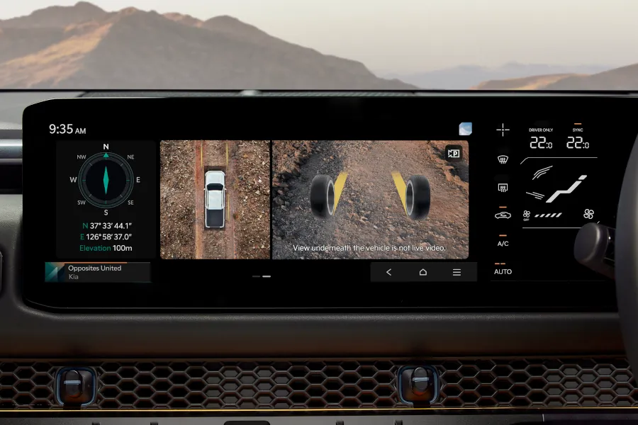 Kia Tasman ground view monitor camera