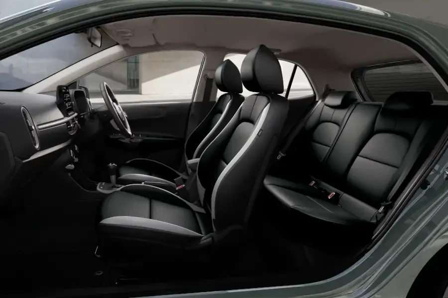 kia picanto interior side view premium seats
