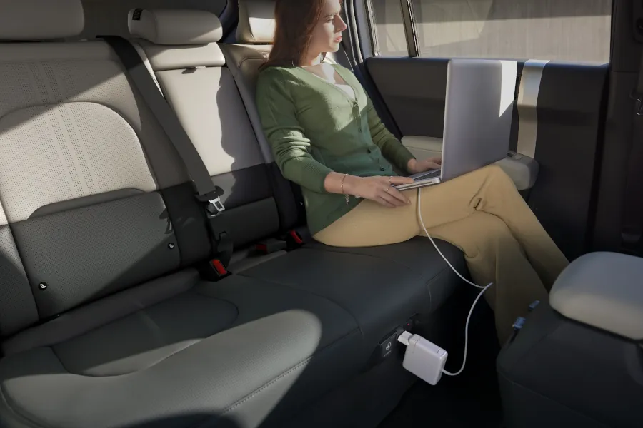 Kia EV3 Vehicle to Load interior