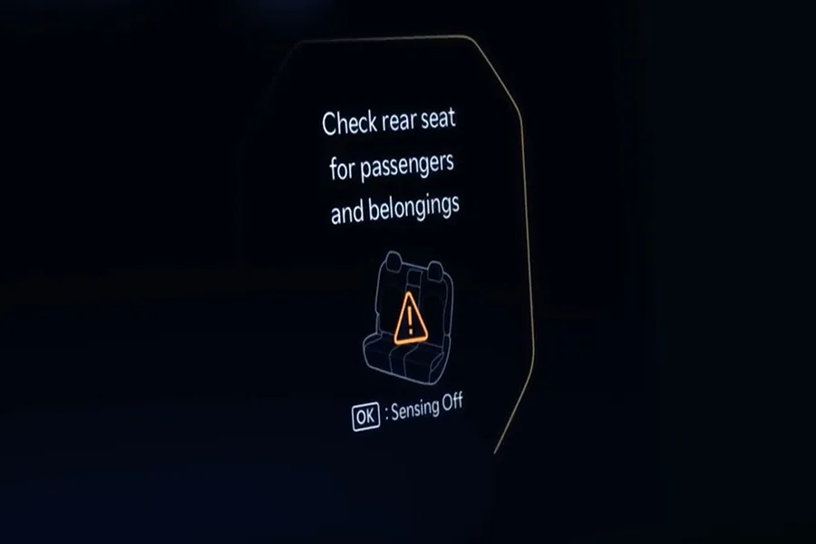 Kia Seltos rear occupant alert