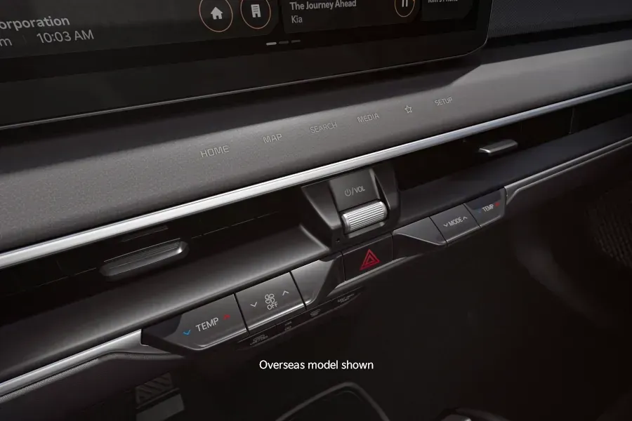 kia ev9 touch bar dashboard controls